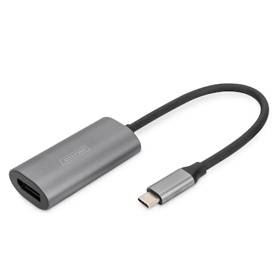 Mini USB günstig Kaufen-DIGITUS USB-C - DP Adapter, 20 cm 8K/30Hz, silber, Aluminium Gehäuse. DIGITUS USB-C - DP Adapter, 20 cm 8K/30Hz, silber, Aluminium Gehäuse <![CDATA[• Adapterkabel • Universeller USB-C™ Grafik-Adapter mit DisplayPort-Ausgang • Volle 8K Au