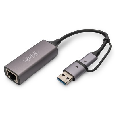 mit verbesserter günstig Kaufen-DIGITUS USB3.0/USB C 3.1 auf 2.5G Ethernet Adapter. DIGITUS USB3.0/USB C 3.1 auf 2.5G Ethernet Adapter <![CDATA[• USB3.0/USB C 3.1 auf 2.5G Ethernet Adapter • Verbesserter Chipsatz für besserer Leistung und Performance • USB-C™ kompatibel mit USB