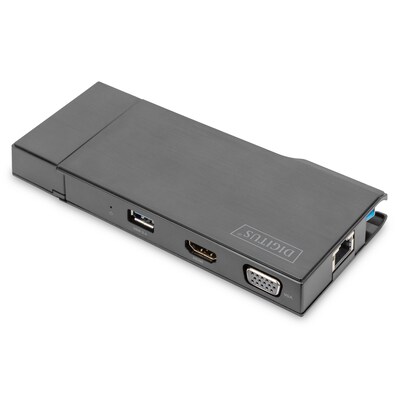 USB C  günstig Kaufen-DIGITUS Universal Docking Station, USB 3.0, 7-Port, Travel 2x Video, 2x USB 3.0. DIGITUS Universal Docking Station, USB 3.0, 7-Port, Travel 2x Video, 2x USB 3.0 <![CDATA[• Universal Docking Station • 7-Port, Travel 2x Video, 2x USB 3.0, RJ45, 2x Karte