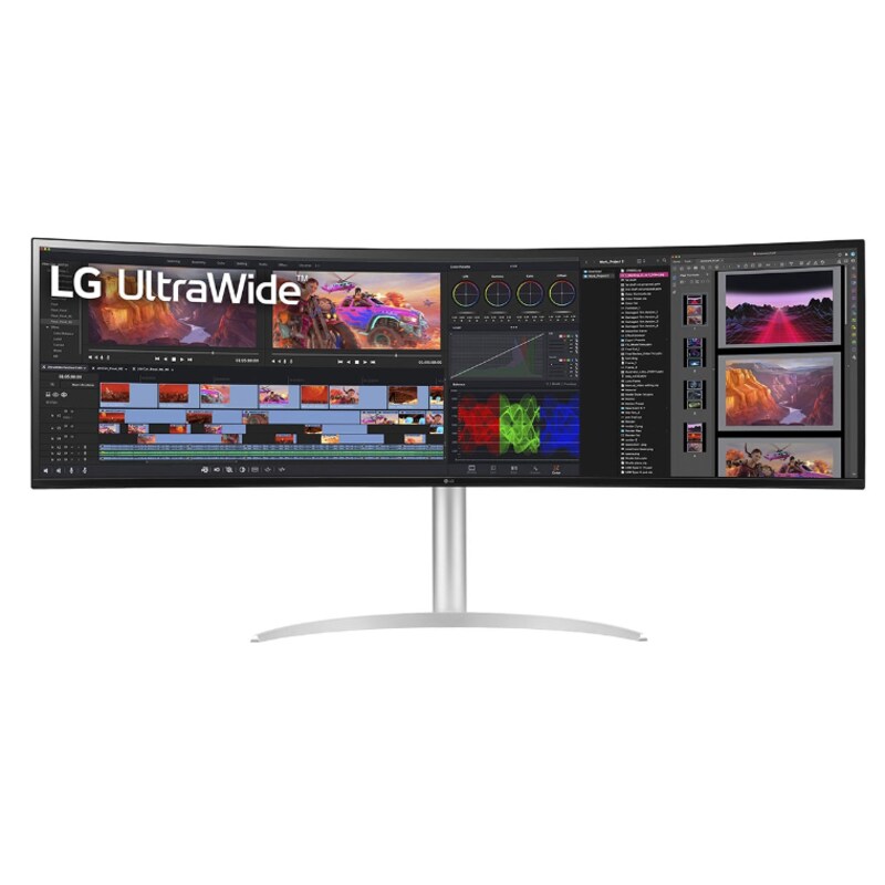 LG UlltraWide 49WQ95X-W 49 Zoll DQHD Curved IPS LED 32:9 144 Hz Monitor