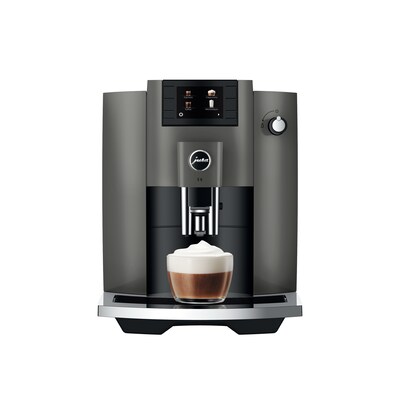 smart 6 günstig Kaufen-JURA E6 Dark Inox (EC) Kaffeevollautomat. JURA E6 Dark Inox (EC) Kaffeevollautomat <![CDATA[• Neues Farbdisplay mit 2,8 Zoll mit Smart Mode • Insgesamt 11 verschiedene Spezialitäten • CLARIS Smart+ liefert perfekte Wasserqualität • Hochwertige T