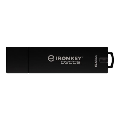 30 en  günstig Kaufen-Kingston 64 GB IronKey D300S Verschlüsselter USB-Stick Metall USB 3.1 Gen1. Kingston 64 GB IronKey D300S Verschlüsselter USB-Stick Metall USB 3.1 Gen1 <![CDATA[• Preisgünstige Sicherheit für Unternehmen • Verfügt über eine eindeutige Ser
