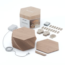 Nanoleaf Elements Wood Look Hexagons Starter Kit &ndash; 13PK