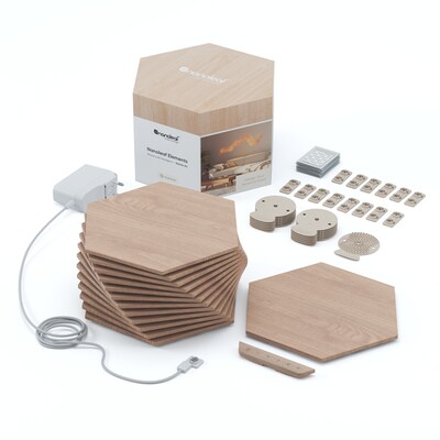 Hexagon LED günstig Kaufen-Nanoleaf Elements Wood Look Hexagons Starter Kit – 13PK. Nanoleaf Elements Wood Look Hexagons Starter Kit – 13PK <![CDATA[• Austauschtype: LED-Panel / Sockel: k. A. / Lichtfarbe: warmweiß • Leistung: k.A. als Ersatz für k.A. • Energi