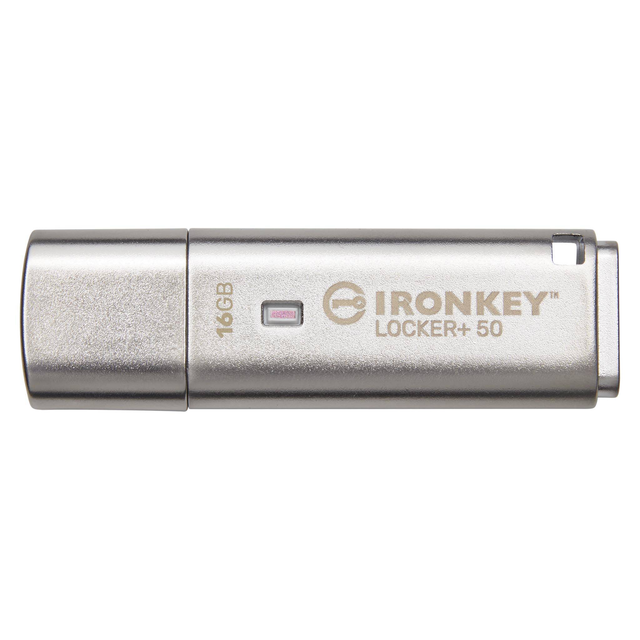 Kingston 16 GB IronKey Locker+ 50 Verschlüsselter USBStick Metall USB