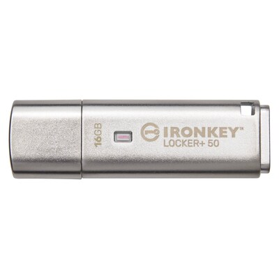 in ocker günstig Kaufen-Kingston 16 GB IronKey Locker+ 50 Verschlüsselter USB-Stick Metall USB 3.2 Gen1. Kingston 16 GB IronKey Locker+ 50 Verschlüsselter USB-Stick Metall USB 3.2 Gen1 <![CDATA[• Preisgünstige Sicherheit für Unternehmen • Multi-Password-Option (A