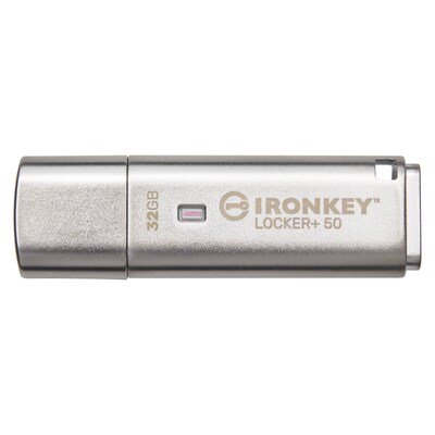 nt usb  günstig Kaufen-Kingston 32 GB IronKey Locker+ 50 Verschlüsselter USB-Stick Metall USB 3.2 Gen1. Kingston 32 GB IronKey Locker+ 50 Verschlüsselter USB-Stick Metall USB 3.2 Gen1 <![CDATA[• Preisgünstige Sicherheit für Unternehmen • Multi-Password-Option (A