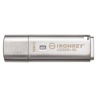 Key er günstig Kaufen-Kingston 128 GB IronKey Locker+ 50 Verschlüsselter USB-Stick Metall USB 3.2 Gen1. Kingston 128 GB IronKey Locker+ 50 Verschlüsselter USB-Stick Metall USB 3.2 Gen1 <![CDATA[• Preisgünstige Sicherheit für Unternehmen • Multi-Password-Option 