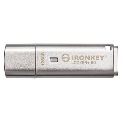 English.Password günstig Kaufen-Kingston 128 GB IronKey Locker+ 50 Verschlüsselter USB-Stick Metall USB 3.2 Gen1. Kingston 128 GB IronKey Locker+ 50 Verschlüsselter USB-Stick Metall USB 3.2 Gen1 <![CDATA[• Preisgünstige Sicherheit für Unternehmen • Multi-Password-Option 