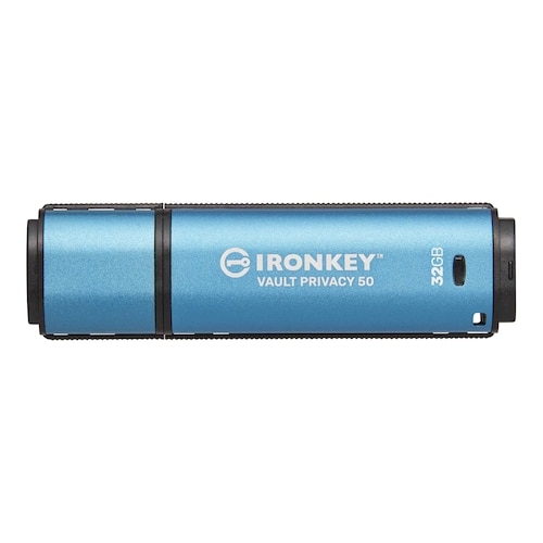 Kingston 32GB IronKey Vault Privacy 50 Verschlüsselter USB-Stick Metall USB 3.2