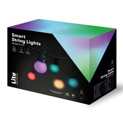 Lite Bulb Moments 12mSmart Outdoor Light Chain -15 x Globe 5cm