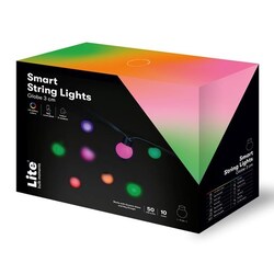 Lite Bulb Moments 10m Smart Outdoor Light Chain &ndash; 50 x Globe 3 cm
