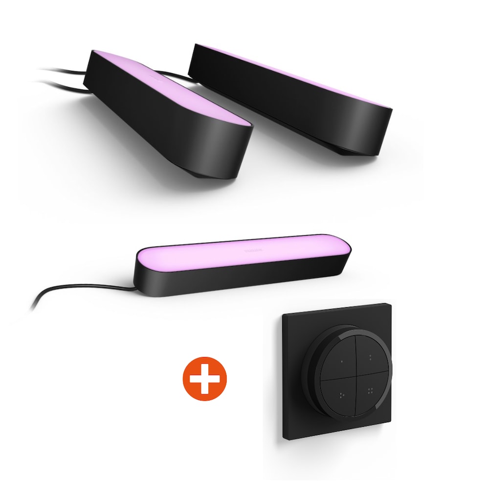 Philips Hue White &amp; Color Ambiance Play Lightbar 3er inkl. Netzteil &amp; Tap Dial