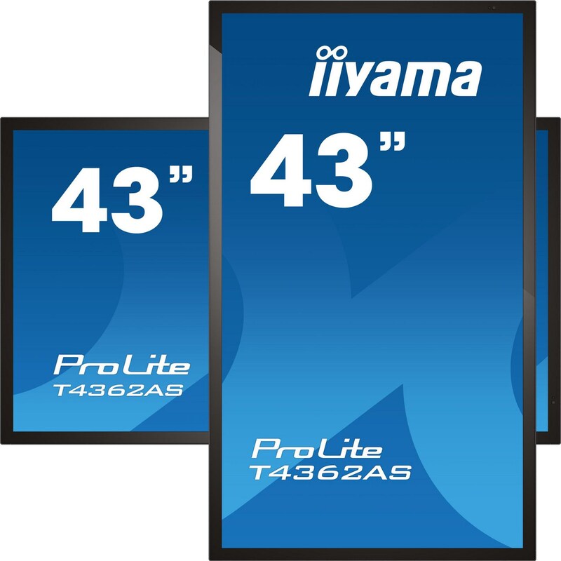 MiniDP/HDMI günstig Kaufen-iiyama ProLite T4362AS-B1 108cm (43") 4K UHD Monitor HDMI Touchscreen. iiyama ProLite T4362AS-B1 108cm (43") 4K UHD Monitor HDMI Touchscreen <![CDATA[• Professionelles Digital Signage Display • 108 cm (42 Zoll), N/A 16:9 • LCD-Panel, 60 Hz, 8 ms, 