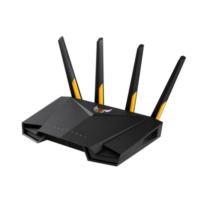 Kabelgebundene Gaming günstig Kaufen-ASUS TUF Gaming AX3000 V2 Dual Band WLAN Gaming Router. ASUS TUF Gaming AX3000 V2 Dual Band WLAN Gaming Router <![CDATA[• Ultraschnelles WiFi 6-Genieße Geschwindigkeiten von bis zu 3000Mbit/s • Echte kabelgebundene Multi-Gigabit-Geschwindigkeiten •