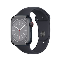 Apple Watch Series 8 LTE 45mm Aluminium Mitternacht Sportarmband Mitternacht