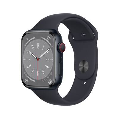 Apple Watch Series 8 LTE 45mm Aluminium Mitternacht Sportarmband Mitternacht