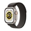 Apple Watch Ultra LTE 49mm Titanium Trail Loop schwarz/grau S/M