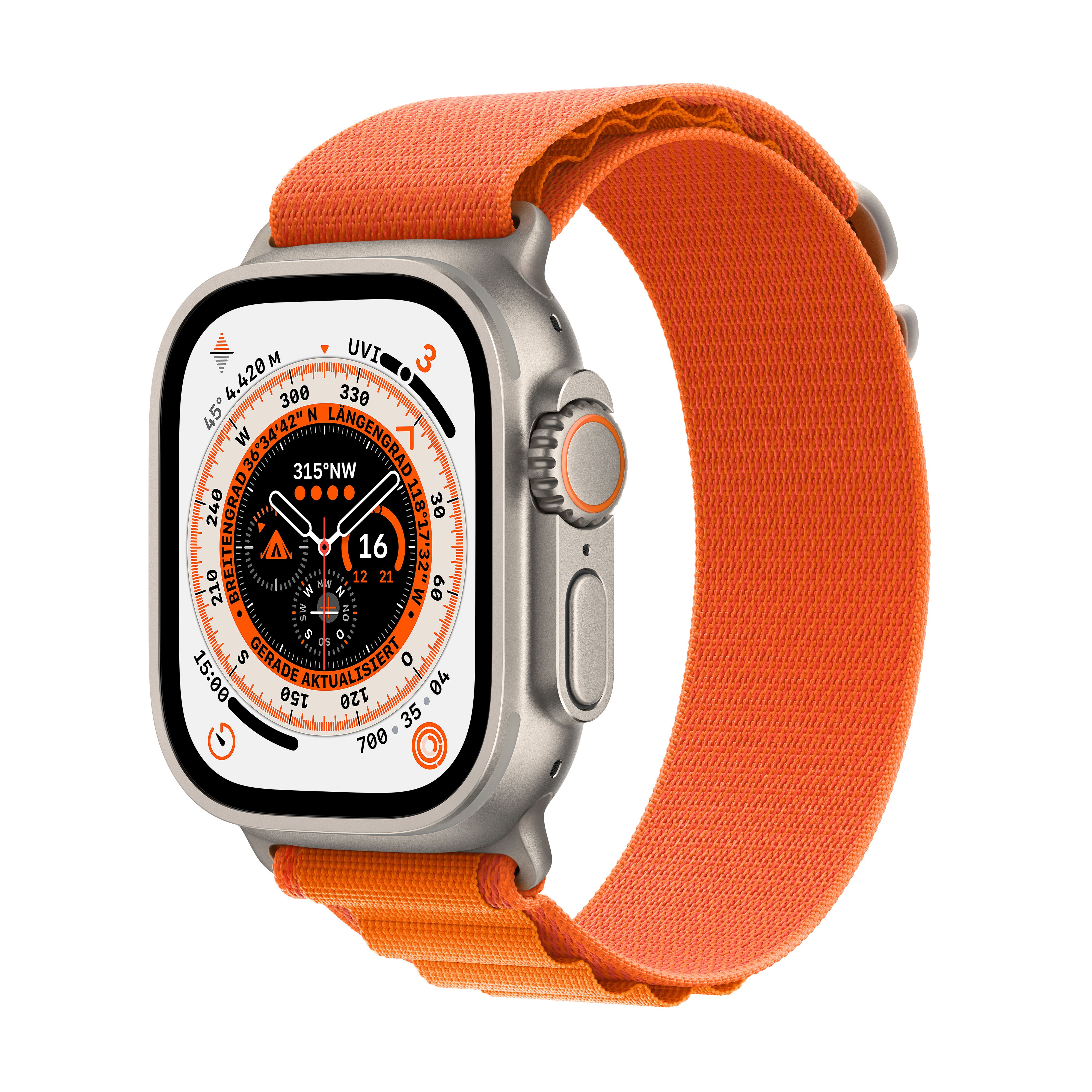 Apple Watch Ultra LTE 49mm Titanium Alpine Loop Orange Small