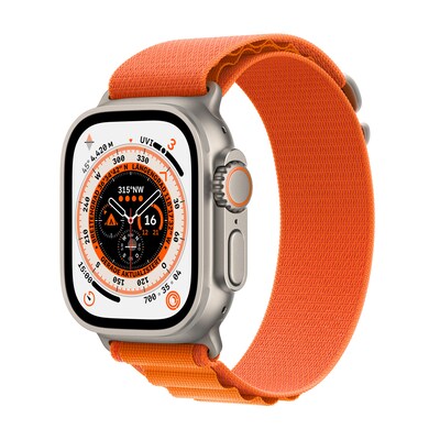 MAT 49 günstig Kaufen-Apple Watch Ultra LTE 49mm Titanium Alpine Loop Orange Small. Apple Watch Ultra LTE 49mm Titanium Alpine Loop Orange Small <![CDATA[• LTE + GPS • Gemacht für extreme Anforderungen. • Hier kommt die ultimative Sportuhr. • Die neue Apple Watch Ultr