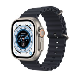 Apple Watch Ultra LTE 49mm Titanium Ocean Armband Mitternacht