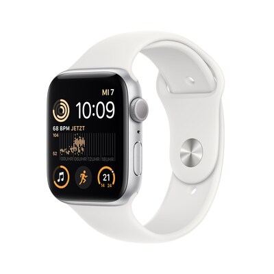 Apple Watch günstig Kaufen-Apple Watch SE (2. Gen) GPS 44mm Aluminium Silber Sportarmband Weiß. Apple Watch SE (2. Gen) GPS 44mm Aluminium Silber Sportarmband Weiß <![CDATA[• GPS • Noch mehr Features. Für weniger als du denkst. • Hat mehr drauf, als sie kostet. •