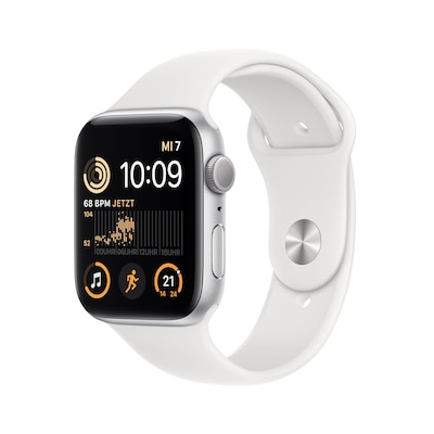 SILBER AUF  günstig Kaufen-Apple Watch SE (2. Gen) GPS 44mm Aluminium Silber Sportarmband Weiß. Apple Watch SE (2. Gen) GPS 44mm Aluminium Silber Sportarmband Weiß <![CDATA[• GPS • Noch mehr Features. Für weniger als du denkst. • Hat mehr drauf, als sie kostet. •