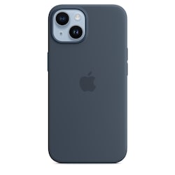 Apple Original iPhone 14 Silikon Case mit MagSafe Sturmblau
