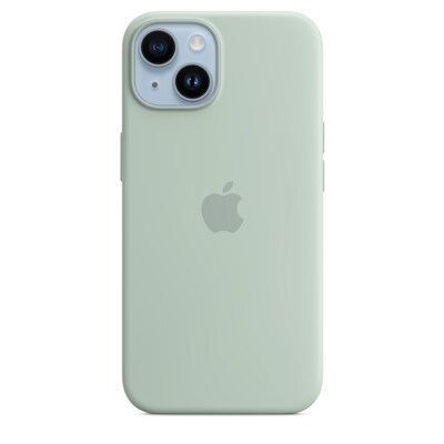 SE Silikon günstig Kaufen-Apple Original iPhone 14 Silikon Case mit MagSafe Agavengrün. Apple Original iPhone 14 Silikon Case mit MagSafe Agavengrün <![CDATA[• Passend für Apple iPhone 14 • Material: Silikon Füreinander gemacht.]]>. 