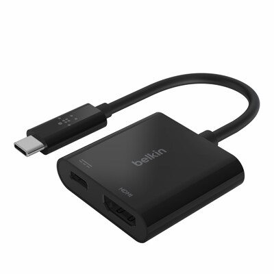 Schwarz Mini günstig Kaufen-Belkin USB-C auf HDMI Charge Adapter schwarz. Belkin USB-C auf HDMI Charge Adapter schwarz <![CDATA[• USB-Adapter • Anschlüsse: USB Typ C und HDMI-Buchse • Farbe: schwarz, Länge: 0,18m • 4K Support • Kompatibilität: iPad mini der 6. Gen. und 