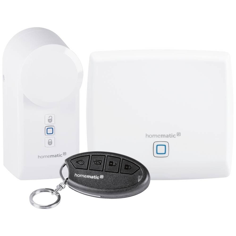 Homematic IP Starter Set Zutritt Plus, inkl. Smart Lock, Fernbedienung & Keypad 