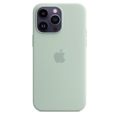 Apple Original iPhone 14 Pro Max Silikon Case mit MagSafe Agavengrün