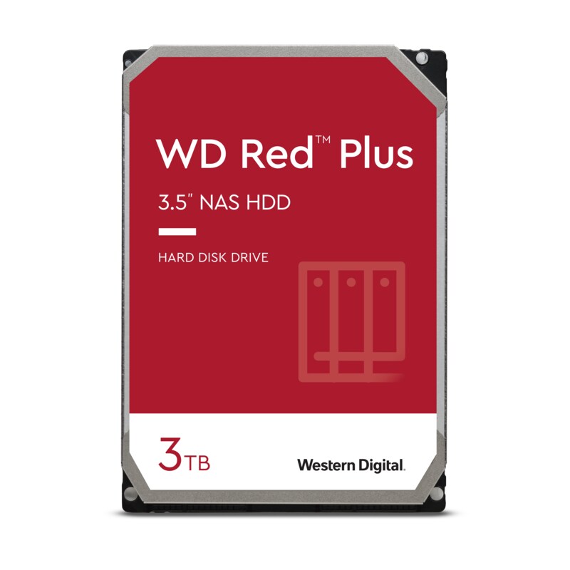WD Red Plus WD30EFPX NAS HDD - 3 TB 5400 rpm 256 MB 3,5 Zoll SATA 6 Gbit/s CMR