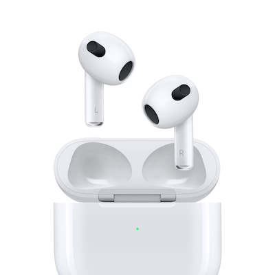 Apple Airpods günstig Kaufen-Apple AirPods 3. Generation mit Lightning. Apple AirPods 3. Generation mit Lightning <![CDATA[• Von Apple entwickelt • Neues konturiertes Design • Adaptiver EQ, der Musik automatisch an deine Ohren anpasst • Vor Schweiß und Wasser geschützt • 