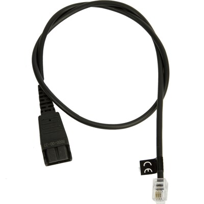 Glatt/Fein günstig Kaufen-Jabra Anschlusskabel QD RJ10. glatt 0.5m Lucent-Belegung. Jabra Anschlusskabel QD RJ10. glatt 0.5m Lucent-Belegung <![CDATA[• original Jabra Anschlußkabel • RJ-10 männlich zu Quick Disconnect männlich • für Cisco IP phones]]>. 