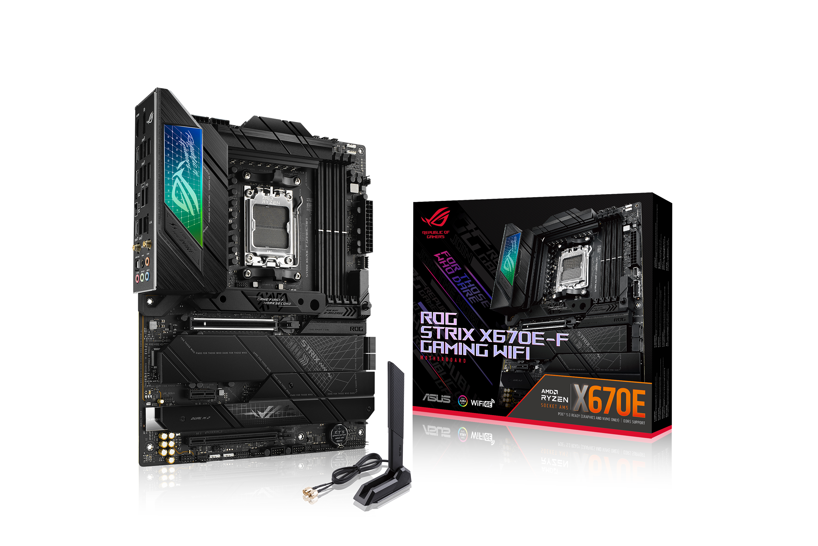 ASUS ROG STRIX X670E-F GAMING WIFI ATX Mainboard Sockel AM5 WIFI/M.2/USB3.2-C/DP