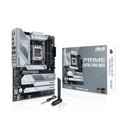 Prime günstig Kaufen-ASUS PRIME X670E-PRO WIFI ATX Mainboard Sockel AM5 WIFI/M.2/USB3.2 Typ C/HDMI/DP. ASUS PRIME X670E-PRO WIFI ATX Mainboard Sockel AM5 WIFI/M.2/USB3.2 Typ C/HDMI/DP <![CDATA[• ATX Mainboard mit Sockel AMD AM5 für AMD RYZEN 7000 Serie-CPU • AMD X670E-Ch