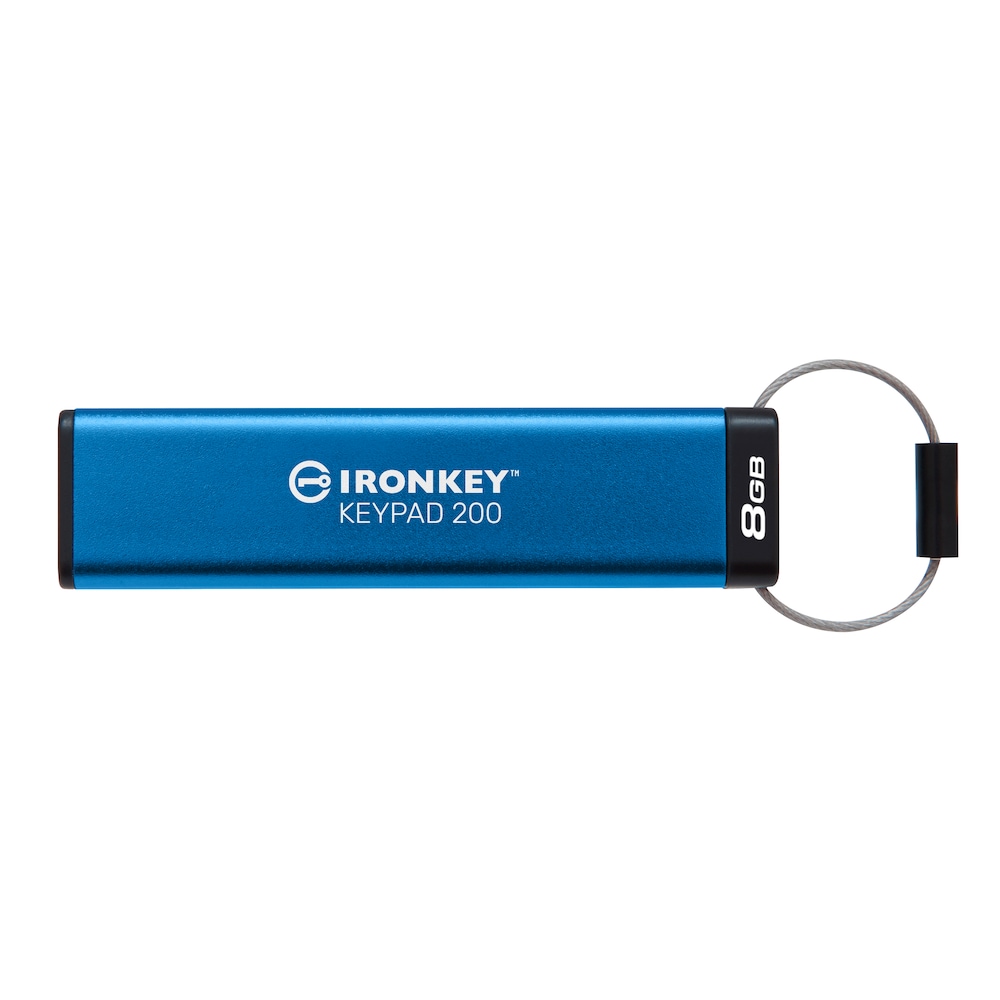 Kingston 8 GB IronKey Keypad 200 Verschlüsselter USB-Stick Metall USB 3.2 Gen1