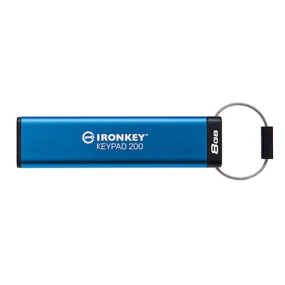 USB C günstig Kaufen-Kingston 8 GB IronKey Keypad 200 Verschlüsselter USB-Stick Metall USB 3.2 Gen1. Kingston 8 GB IronKey Keypad 200 Verschlüsselter USB-Stick Metall USB 3.2 Gen1 <![CDATA[• Preisgünstige Sicherheit für Unternehmen • Multi-Password-Option (Adm