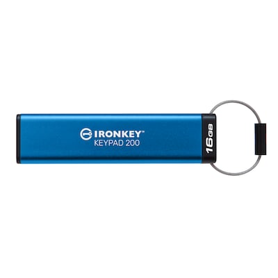 NT USB günstig Kaufen-Kingston 16 GB IronKey Keypad 200 Verschlüsselter USB-Stick Metall USB 3.2 Gen1. Kingston 16 GB IronKey Keypad 200 Verschlüsselter USB-Stick Metall USB 3.2 Gen1 <![CDATA[• Preisgünstige Sicherheit für Unternehmen • Multi-Password-Option (A