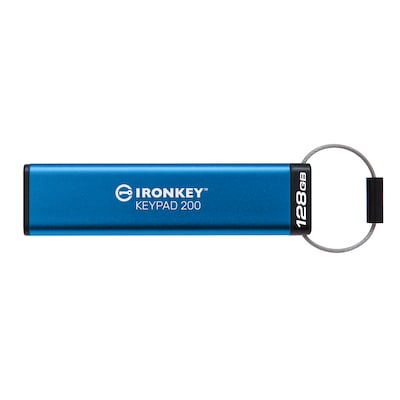 Multi  günstig Kaufen-Kingston 128 GB IronKey Keypad 200 Verschlüsselter USB-Stick Metall USB 3.2 Gen1. Kingston 128 GB IronKey Keypad 200 Verschlüsselter USB-Stick Metall USB 3.2 Gen1 <![CDATA[• Preisgünstige Sicherheit für Unternehmen • Multi-Password-Option 