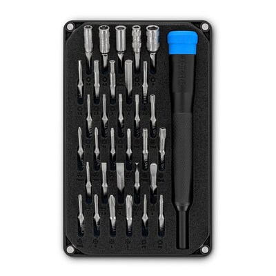 lle iPhone günstig Kaufen-iFixit Moray Präzisions Bit-Set. iFixit Moray Präzisions Bit-Set <![CDATA[• Umfangreiches und kompaktes Bit-Set für Elektronikreparaturen • 32 Präzisions-Bits (Kreuz, Schlitz, Torx) und Schraubendreher • Spezielle Bits z.B. iPhone oder G