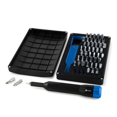 ck Bit günstig Kaufen-iFixit Mahi Präzisions Bit-Set. iFixit Mahi Präzisions Bit-Set <![CDATA[• Bit-Set für größere Elektronikgeräte, Auto oder Möbelstücke • 48 Präzisions-Bits (Format 1/4) z.B Pozidriv oder Torx Security • Bithalter aus eloxiertem Alumi