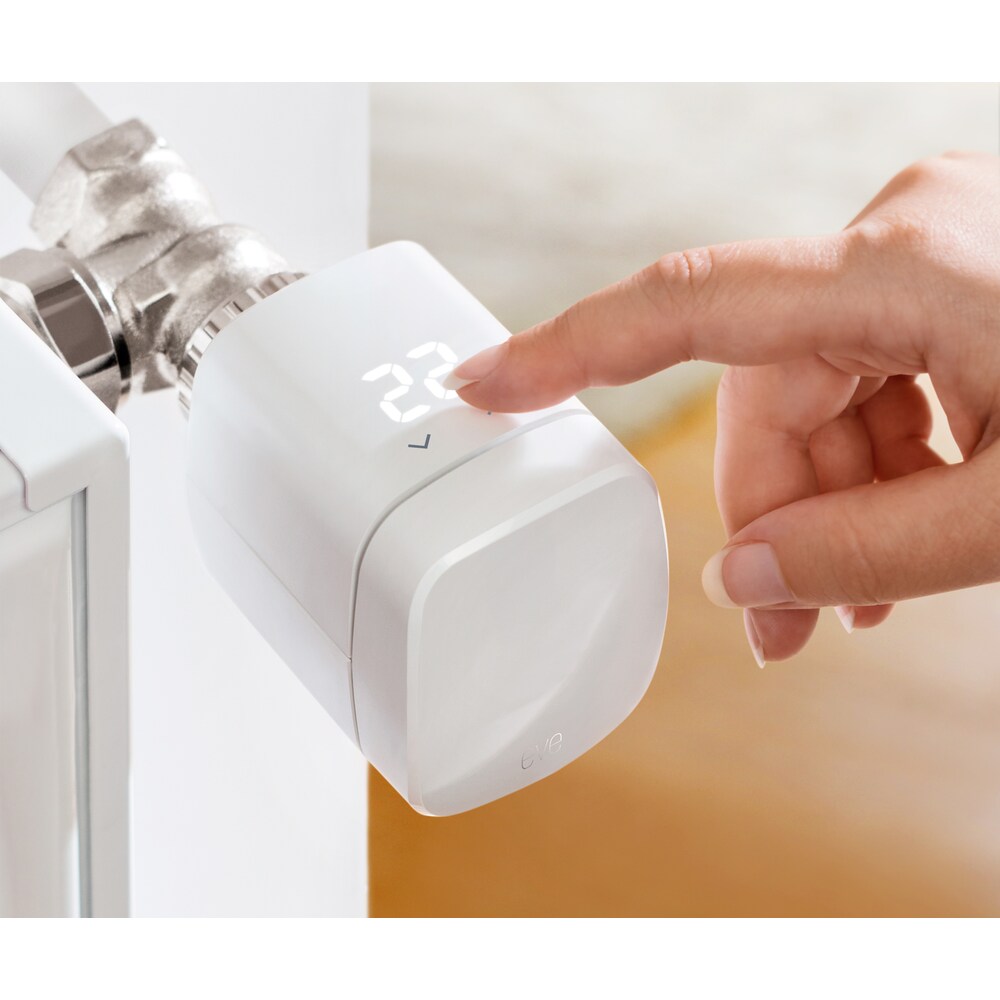 Eve Thermo - 3er Set Smartes Heizkörperthermostat mit Display für Apple HomeKit