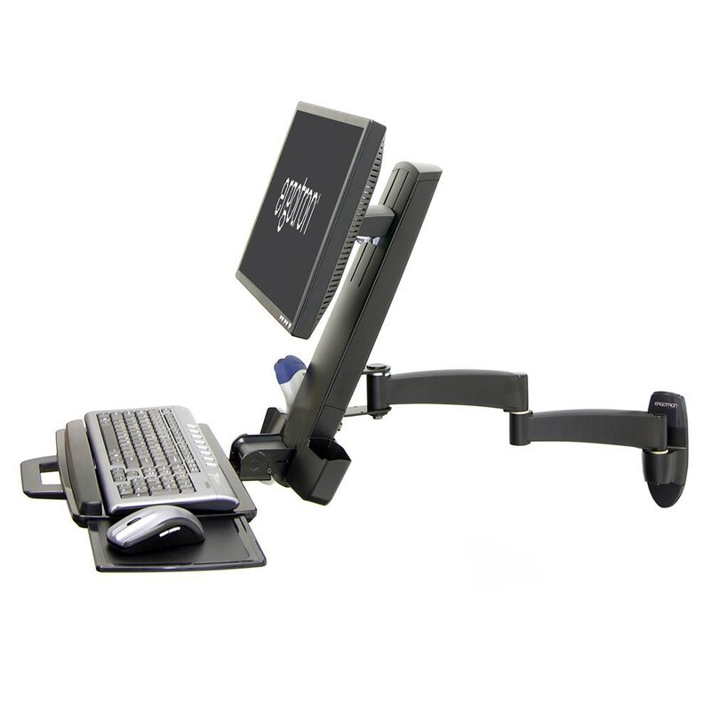 Ergotron Combo Arm Serie 200 schwarz fuer LCD bis 24 Zoll (45-230-200)