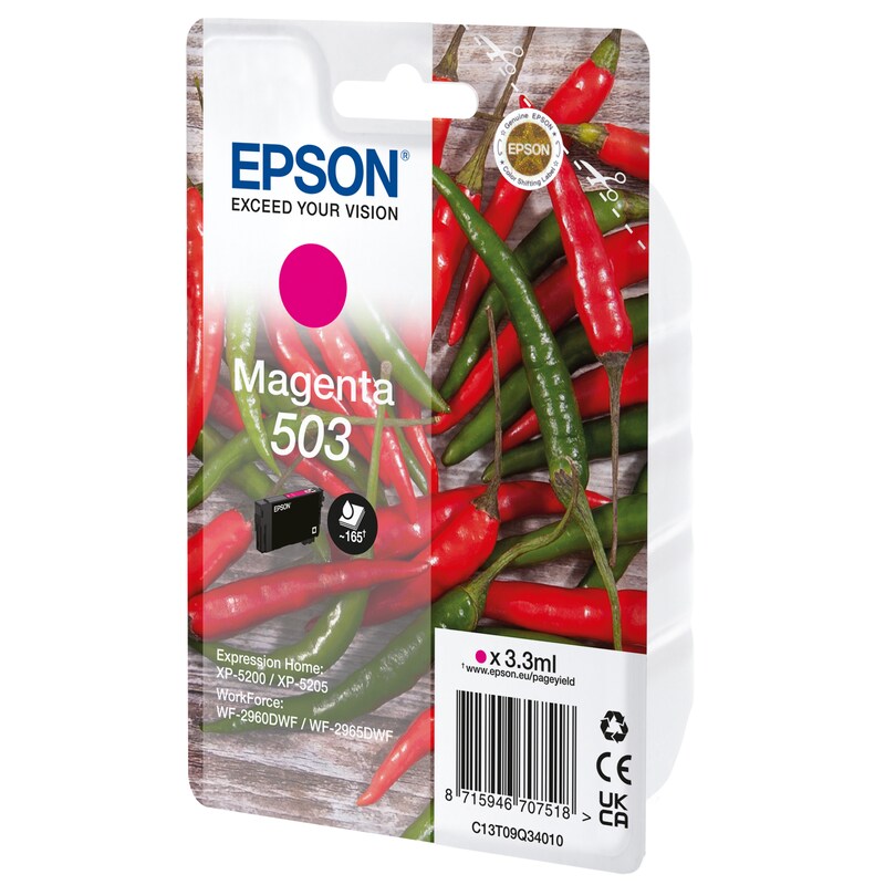 Epson 503 Original Druckerpatrone Magenta C13T09Q34010 Chilischoten-Tinte