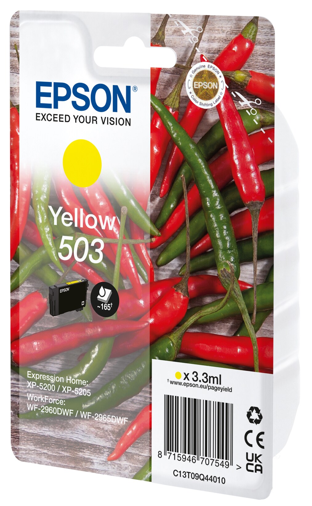 Epson 503 Original Druckerpatrone Gelb C13T09Q44010 Chilischoten-Tinte