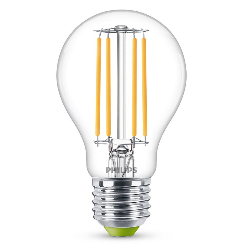 Philips Classic LED Lampe mit 40W, E27 Sockel, Klar, White (3000K)