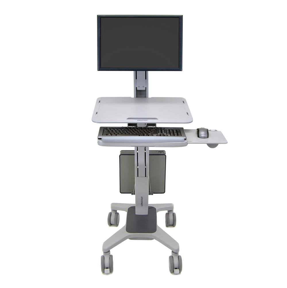 Ergotron WorkFit-C Single LD mobiler Steh-Sitz Arbeitsplatz bis 30&quot; TFT h&ouml;henv.