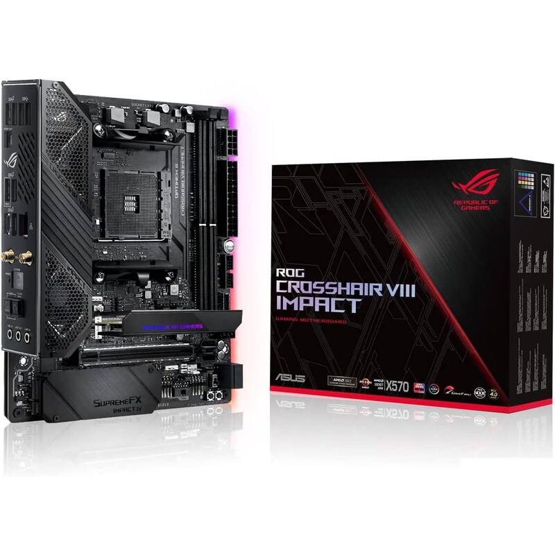 ASUS ROG Crosshair VIII Impact X570 Mini-DTX Mainboard Sockel AM4 /M.2/Wi-Fi